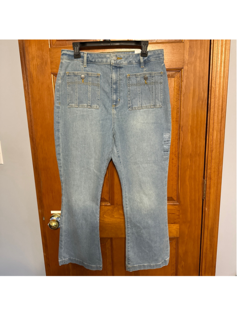 Loft patch pocket kick crop jeans 14